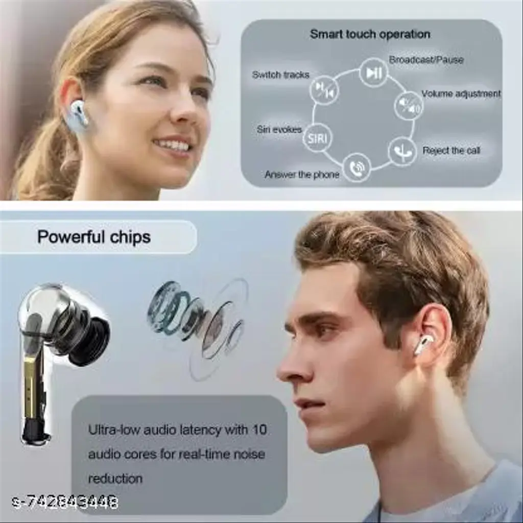 AIRPOD PRO Airpro True Wireless Bluetooth Earphones with 30 Hours Playtime & Compatible for all Smartphones (Black) + Mini Bluetooth Speaker Any Random Colour - COMBO