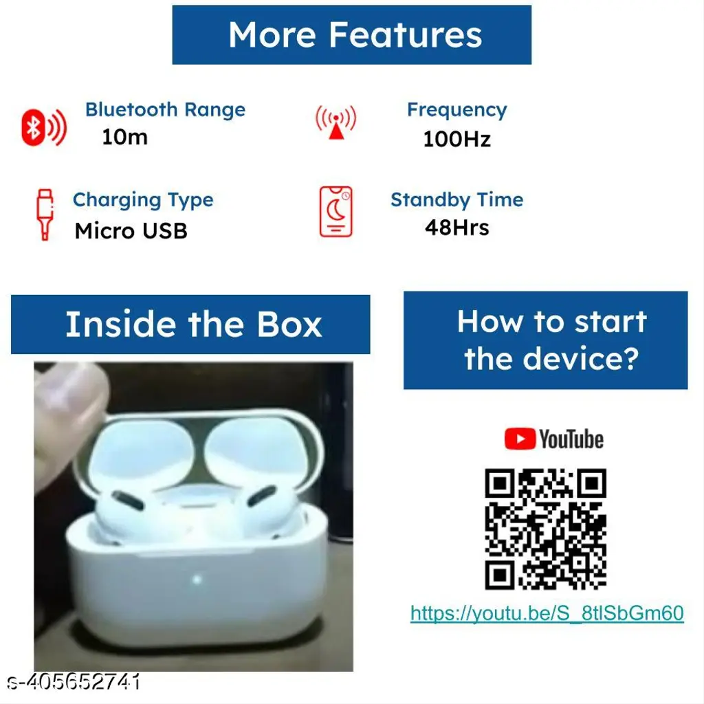 Tws Earbuds Pro with Case True Wireless Bluetooth Earphones with 3 Hours of Playtime with Stylish Watch Free & Compatible for all Smartphones (White) | Bluetooth Earbuds | Bluetooth Headphones | Bluetooth Earphones | Wireless Headphones | Wireless Earphones |Best Quality HD Mic | #tws #cover #earpod