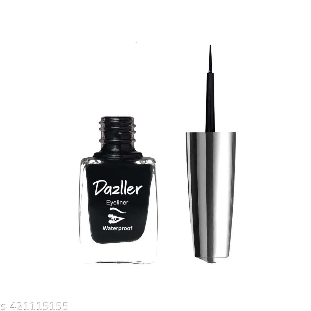Dazller Liquid Eyeliner | Waterproof | Precise Application | Smudge-proof | Vibrant Matte | Long Stay | Quick Dry | Black | 9.5ml