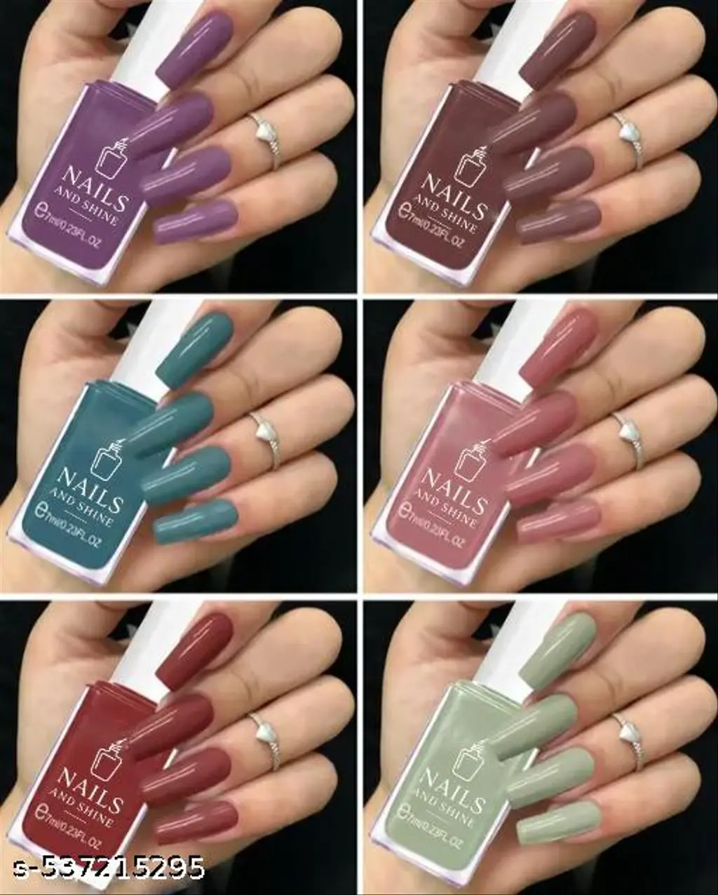 Nails N Shine 6 pcs Multicolor Nail Polish Combo